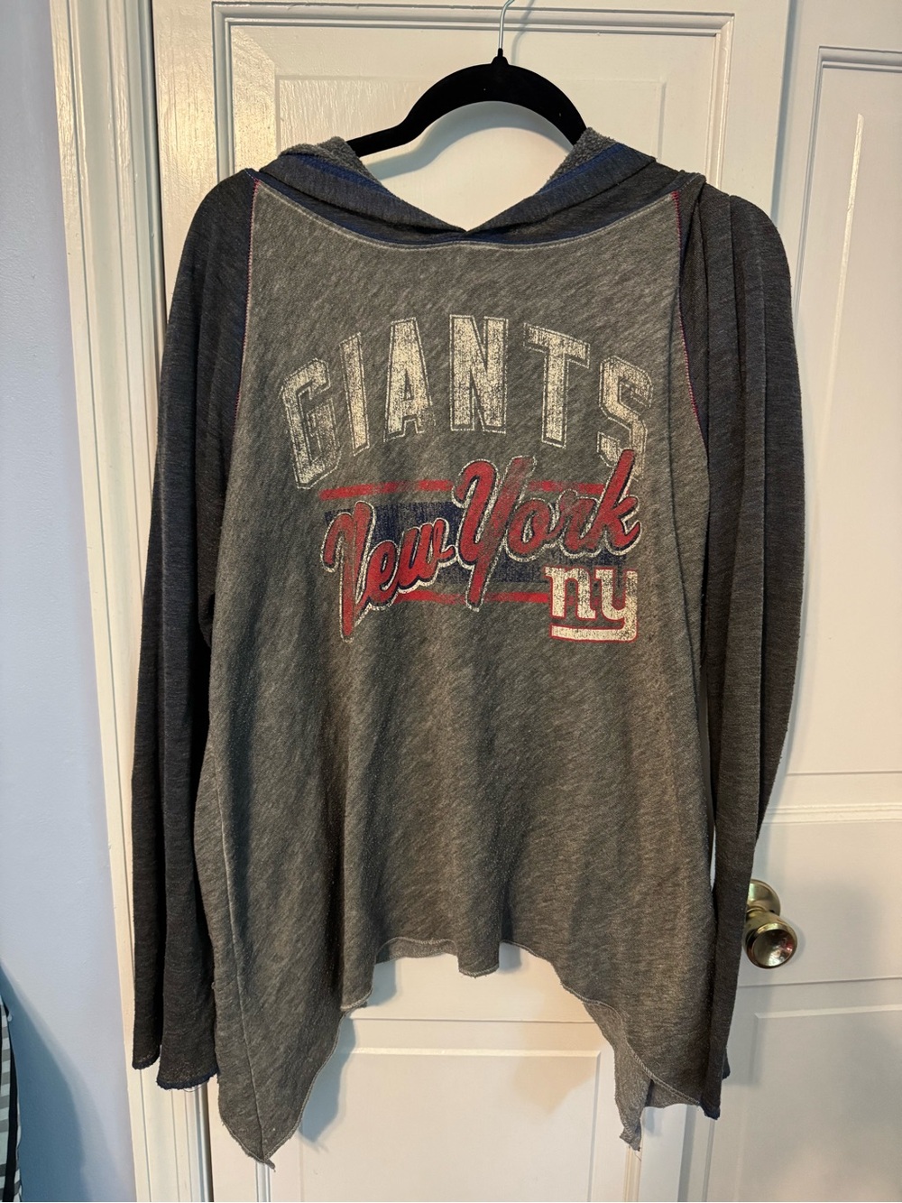 Vintage look New York Giants Sweatshirt Gray Raglan Crewneck NFL light pullover - Picture 5 of 7